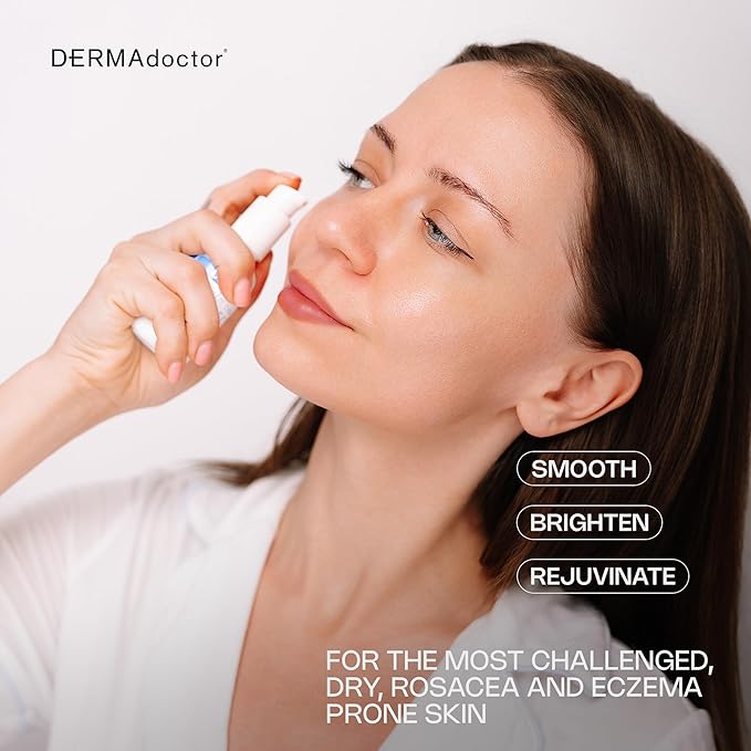 DERMAdoctor Calm Cool + Corrected Dermatologist Formulated Bakuchiol Retinol Alternative Serum for Sensitive Skin; Anti Aging Serum for Fine Lines, Wrinkles, Brightening and Pore Minimizing - 1.01 oz