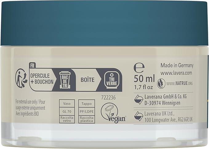 lavera Anti-Aging Night Cream with innovative natural composition of coenzyme Q10, jojoba oil & shea butter to fight wrinkles, fine lines & signs of skin aging while you sleep – 1.7 Oz