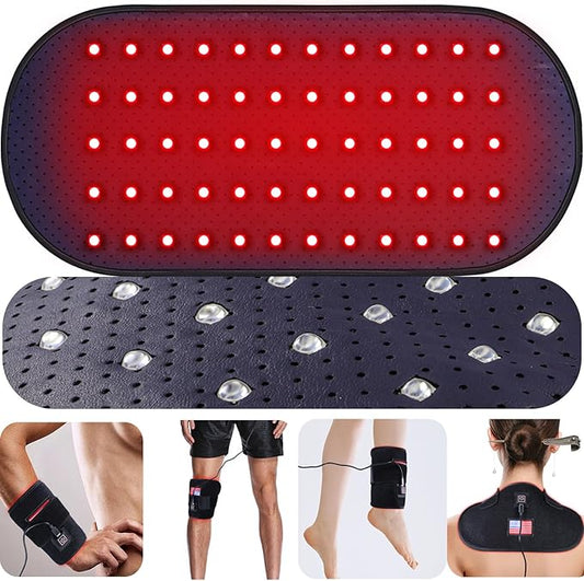 Red Light Therapy Feet Legs,2025 Upgraded 4 Modes for Legs Ankle,Infrared Light Therapy Consisting of 60Dual Wavelength LED,Adjustable Power and Time Controller,12.4 * 6.1IN