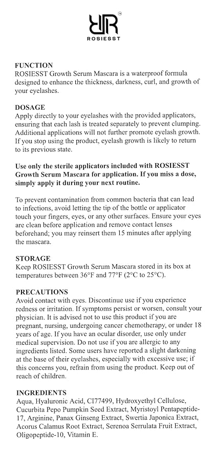 Professional Waterproof Mascara with Serum – Long-Lasting Volume & Curl | Smudge-Proof, Clump-Free, Lash-Conditioning Formula for All-Day Wear