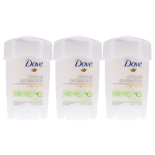 Dove Clinical Protection Cool Essentials Anti-perspirant Deodorant, 1.7 Fl Oz Pack of 3