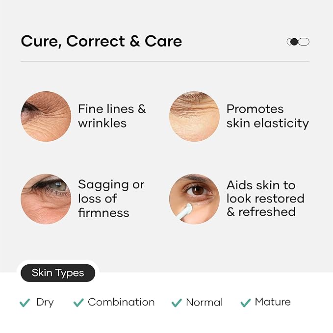 Under Eye Gel for Dark Circles for Women and Men | Bio-Peptide Under Eye Gel to Reduce Dark Circles, Puffiness & Wrinkles | Under Eye Cream for Men and Women