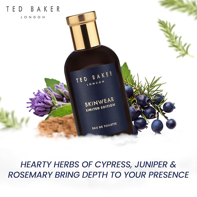 Ted Baker Skinwear Limited Edition EDT, Unique and Masculine Fragrance, Notes of Fresh Bergamont, Spicy Pepper and Warm Pepper, 3.38 fl oz