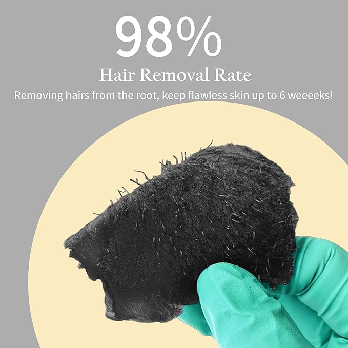 Maxpearl 2.5LB Hard Wax Beads for Hair Removal, Men’s Coarse Hair Formula - Brazilian Waxing, Sensitive Skin, Face, Underarms, Legs, Back, Chest and More, with 20 Wax Sticks, Black