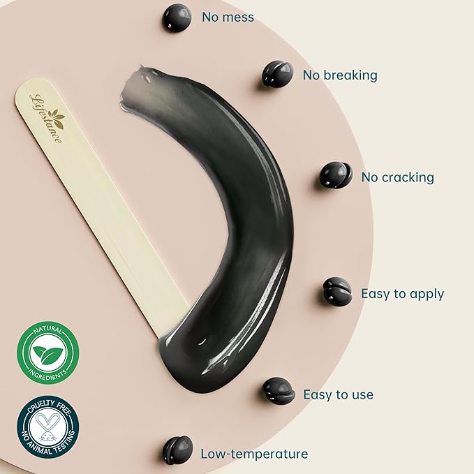 Lifestance Hard Waxing Beads for Large Areas - 1lb Blackberry Coarse Hair Removal for Underarm, Leg, Body, Brazilian Bikini at Home for Women and Men