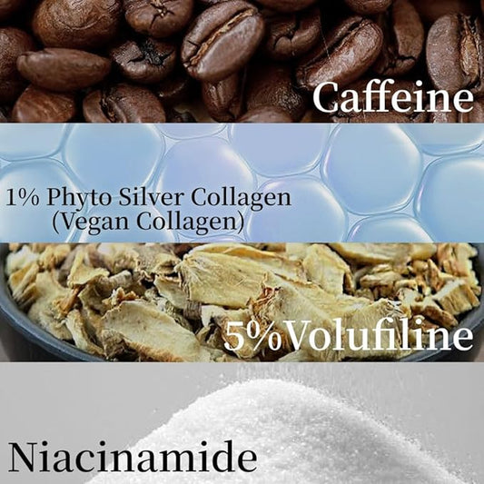 Purederm Revitalizing Eye Gel Serum – Cooling Eye Roller with 5% Volufiline, Caffeine & Vegan Collagen – Reduce Puffiness, Fine Lines & Dark Circles – For All Skin Types – 0.88 oz