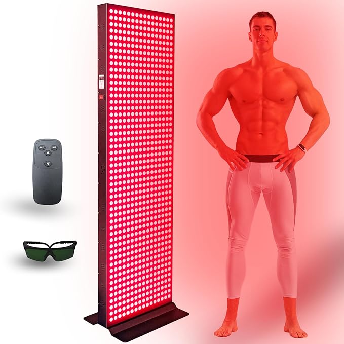 Red Light Therapy Device for Full Body, 630nm, 660nm, 810nm & 850nm, Near Infrared Dual-Chip Clinical Grade LED Panel for Smooth Skin, Weight & Pain Management and Overall Wellness (4000-Watt 800-LED)