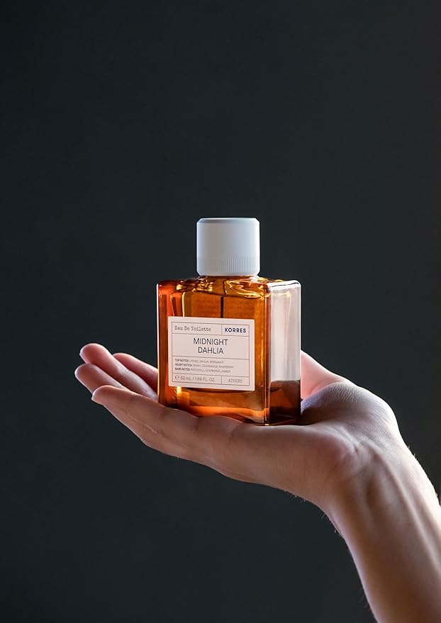 KORRES Eau de Toilette, Midnight Dahlia Perfume for Women, Floral Fruity Amber Fragrance with Lychee, Peony, Raspberry, Cedarwood & Musk, Clean Greek Scent, 1.69 Fl Oz