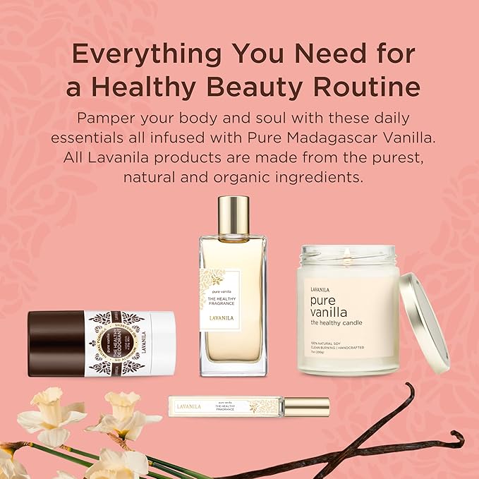 Lavanila Pure Vanilla Deodorant for Women 2-Pack (2 Oz Each) - Natural Aluminum Free Solid Stick Deodorant, Made In USA, Vegan