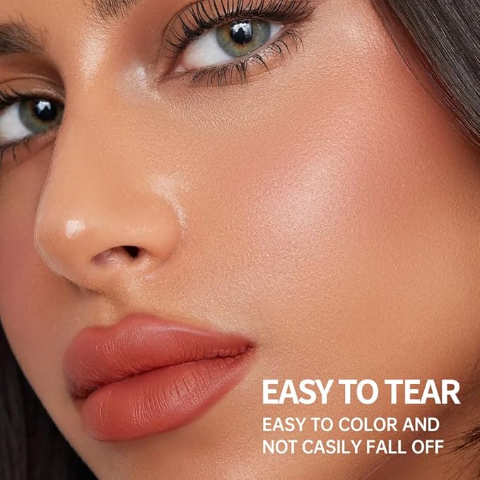 Matte Lip Stain Peel Off Lip Gloss& Lip Liner 2-in-1: One end defines lips with precision liner, the other peels off to reveal long-lasting, waterproof, smudge-proof, transfer-proof matte color.5#