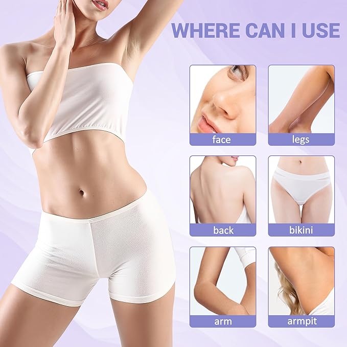 2.2lbs Hair Removal Wax Beads, Professional Hard Wax Beads 1000g, with 20 Applicators, Suitable for Full Body, Painless Gentle Wax Bead Hair Removal for Men and Women