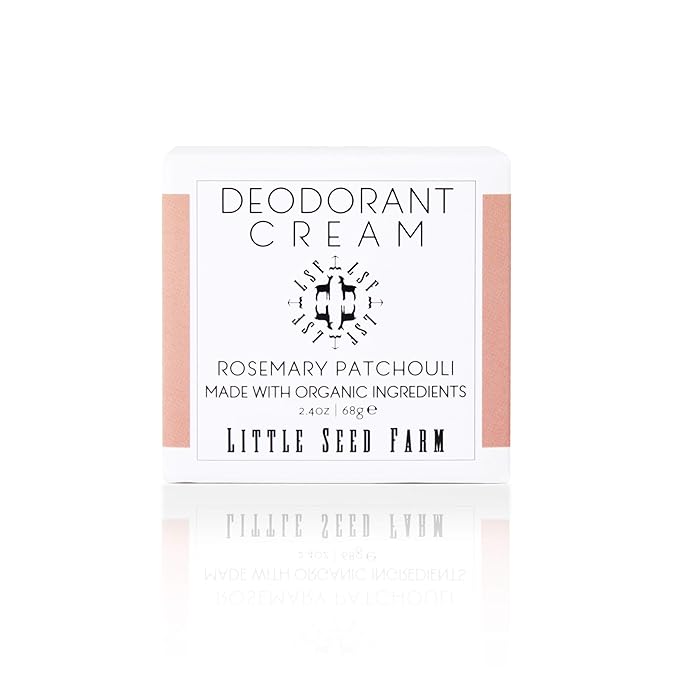 Little Seed Farm All Natural Deodorant Cream - Rosemary Patchouli - Aluminum Free Deodorant for Women or Men, Net Wt. 2.4oz | 68g