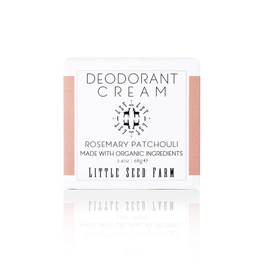 Little Seed Farm All Natural Deodorant Cream - Rosemary Patchouli - Aluminum Free Deodorant for Women or Men, Net Wt. 2.4oz | 68g