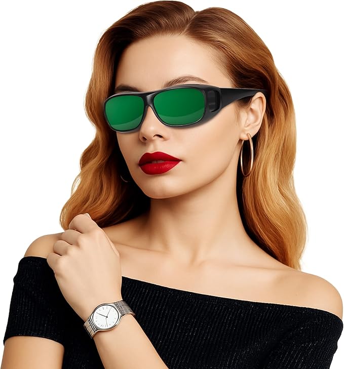 Red Light Therapy Glasses, Tanning Bed Goggles for Eye Protection(600nm-1000nm)