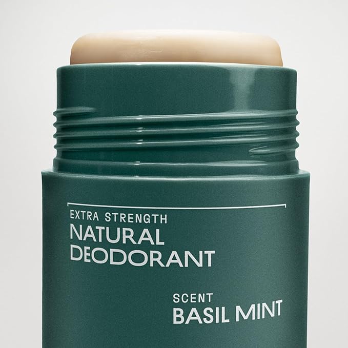 Cleo+Coco Extra Strength Deodorant Balm, Basil Mint (2.2 oz), Natural Aluminum Free Deodorant for Women & Men with 5X Odor Fighters, 24+hour Odor Control, Free from Synthetic Fragrance, Vegan