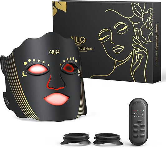 Red Light Therapy for Face, Led Face Mask Light Therapy with Rechargeable Remote, LED Face Mask Light Therapy at Home, Comfortable Red Light Therapy Mask