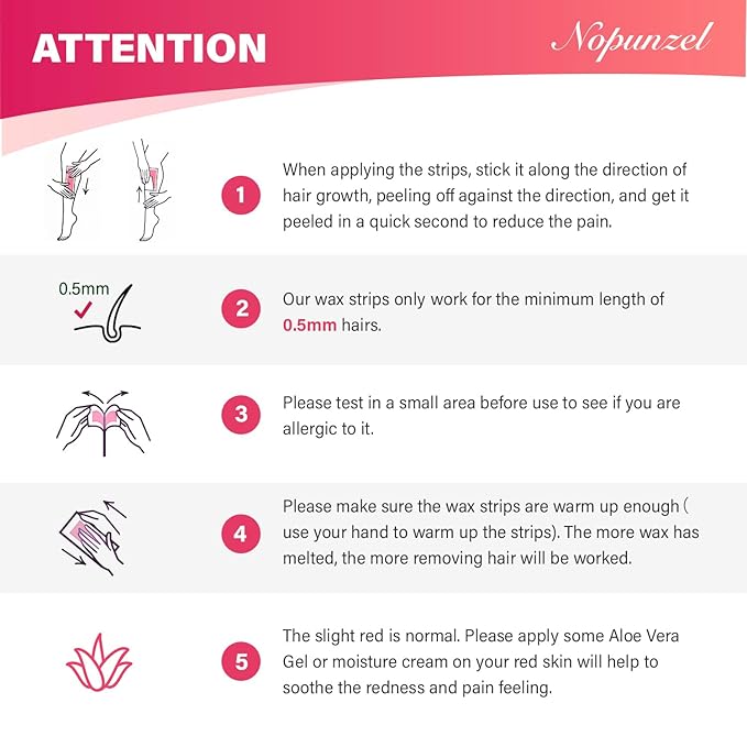 Wax Strips: 64 Waxing Strips - Hair Removal Wax - Brazilian Waxing - Waxing Kit for Women - Body Legs Arms Chest Bikini Back - Wax Kit At Home for Hair Removal - 4 Calming Oil Wipes - 2 sizes