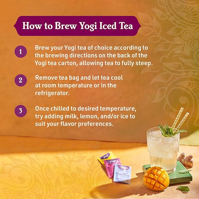 Yogi Tea Sweet Clementine Stress Support - 16 Bags per Pack (4 Packs) - Stress Support Herbal Tea - Calming Adaptogen Tea - Includes Ashwagandha Root, Lemongrass, Cinnamon Bark & More