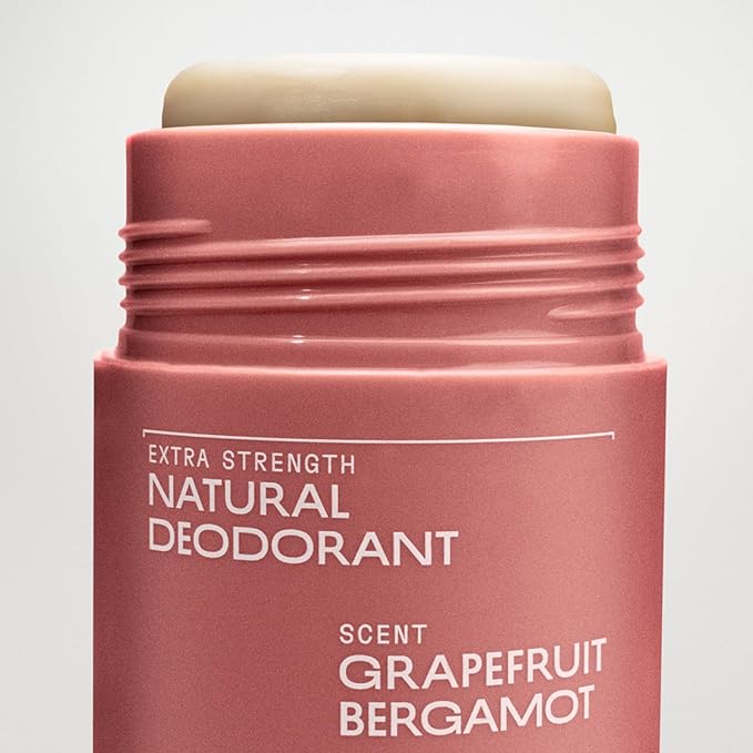 Cleo+Coco Extra Strength Deodorant Balm, Grapefruit Bergamot (2.2 oz), Natural Aluminum Free Deodorant for Women & Men with 5X Odor Fighters, 24+hour Odor Control Free from Synthetic Fragrance, Vegan