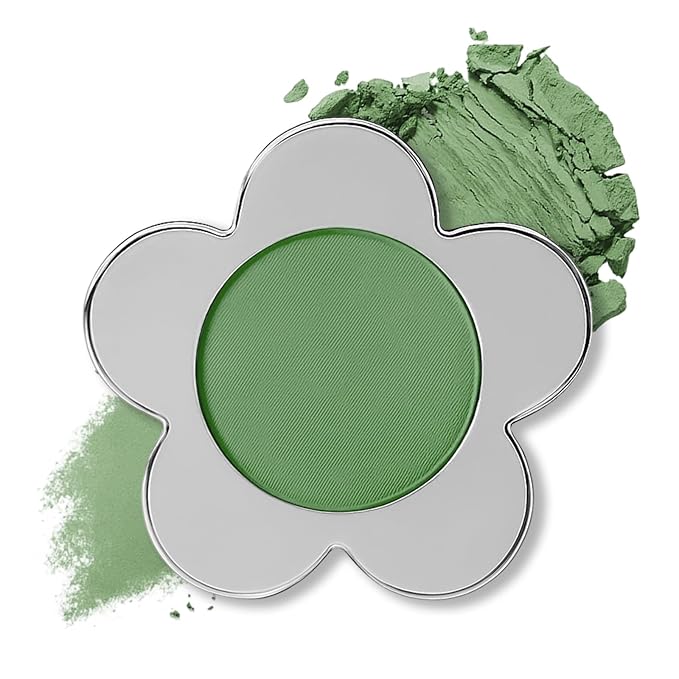 Erinde Olive Green Matte Eyeshadow Palette, Velvet Eye Shadow Compact Powder Primer Base Makeup, Long-Lasting Eye Makeup, Ultra-Blendable, Pigmented Color, Vegan Formula, 104 Dusty Olive Green