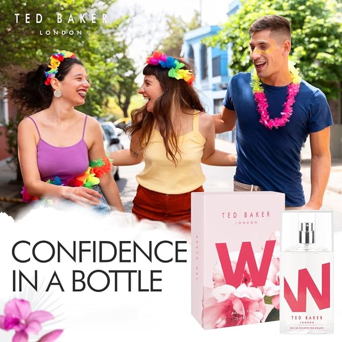 Ted Baker W EDT Duo Pack, Gentle and Sophisticated Fragrance, Fig Leaf, White Peony and African Violet Top Notes with Pink Orchid, Cassis and Raspberry Middle Notes, 2 x 2.54 fl oz