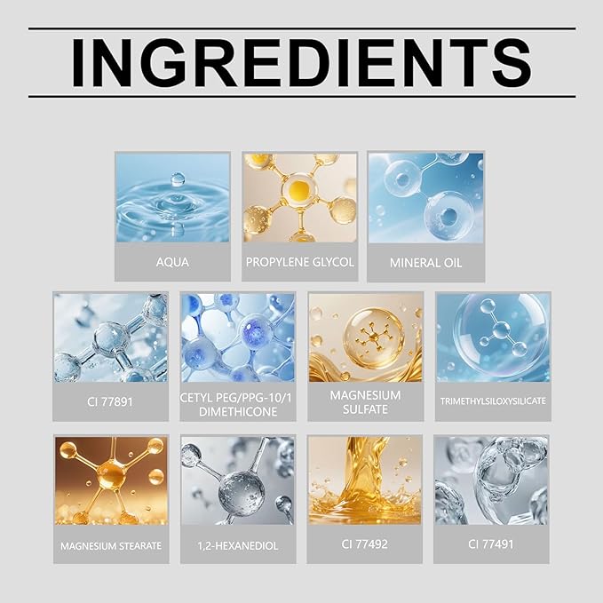 Face Foundation Makeup, Mushroom Head Air Cushion CC Cream, Moisturizing Concealer Brighten Long-Lasting, Natural BB Cream for All Skin Types (Natural)