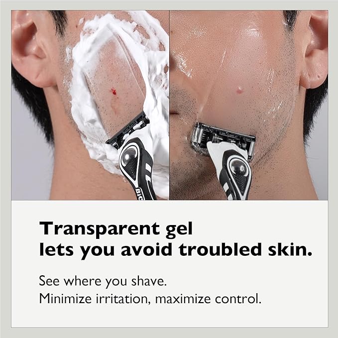 Cica Shaving Gel, Transparent, non-foaming soothing gel, enriched with Centella Asiatica, Aloe Vera and Panthenol for Skin Protection for all sensitive type skin 8.45 oz