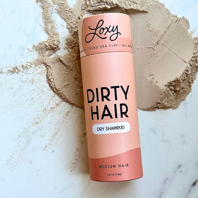 Loxy Dry Shampoo Volumizing Powder for Light, Brown, & Dark Hair | Non Aerosol | Made in USA, No Benzene, Vegan, Talc Free, Aluminum Free | Grapefruit essential oil | 2.6 oz