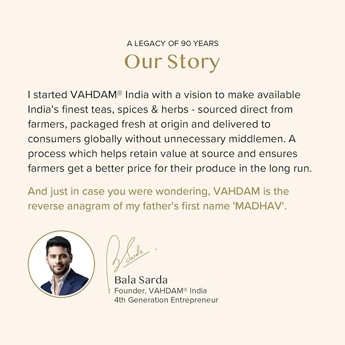 VAHDAM, Oprah's Favorite Tea Gift Sets | 3 Premium Chai Teas in Golden Tin Caddy Gift Box | Exotic Chai Tea Blends | Gluten Free, Non GMO | Gifts for Men And Women