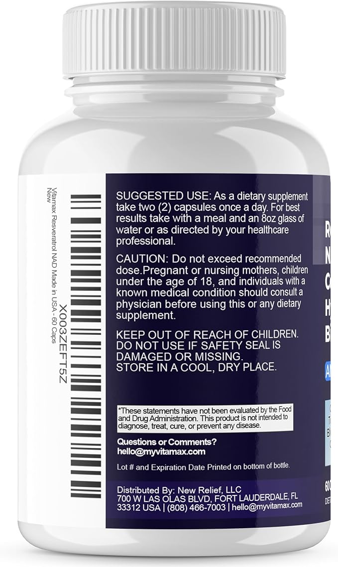 Resveratrol NAD+ Berberine Hyaluronic Acid - Biotin Grape & Blueberry + NAC - Collagen Peptides - Hair, Nail, Skin & Joint Supplement - 21-in-1 Women and Men - Made in USA - 120 Count