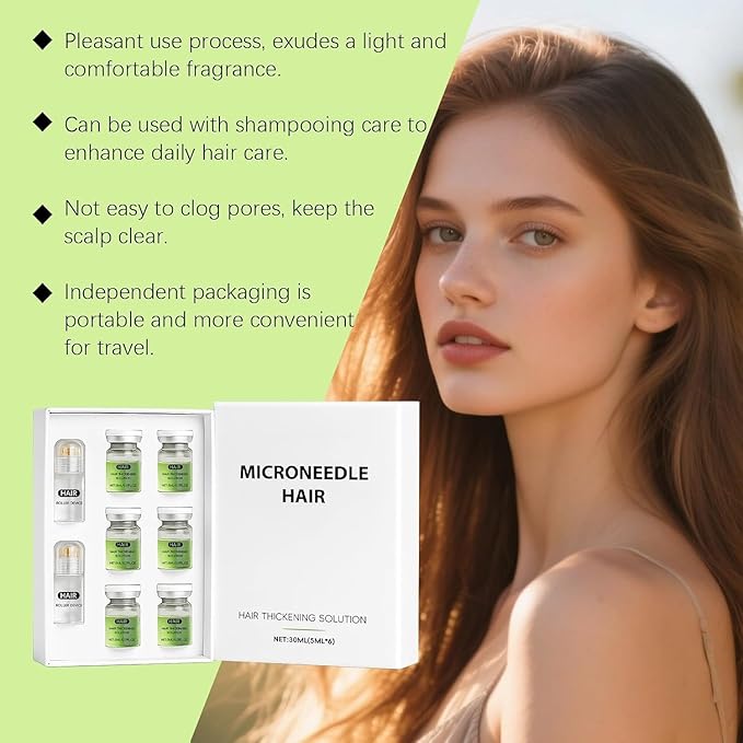 Hair Regrowth System, Advanced Hair Growth Treatment with Ginseng, Peppermint Oil, and Ginger Root, Strengthens Hair Roots and Increases Thickness, for Men and Women