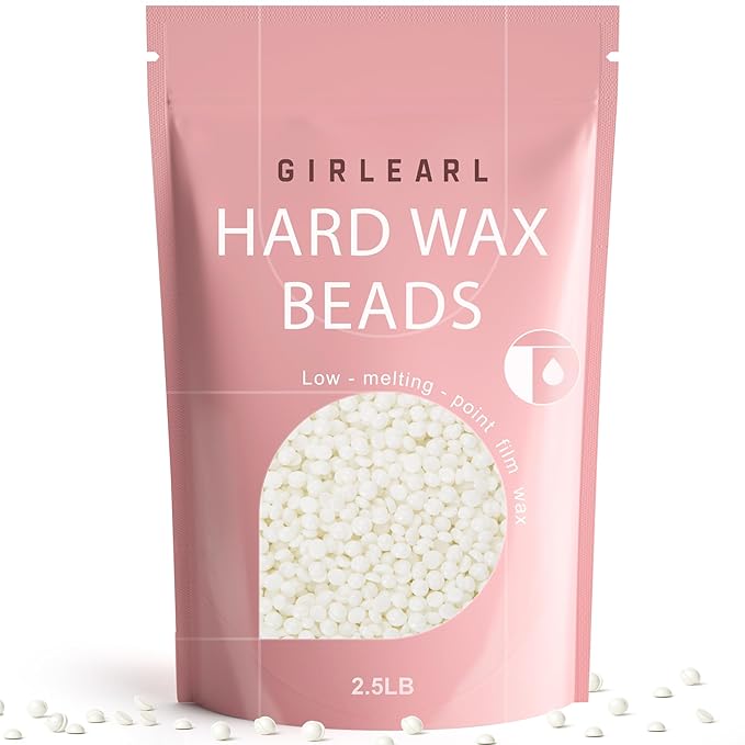 2.5lb Unscented Wax Beads for Hair Removal, Brazilian Bikini Hard Wax for Women Men, Hard Wax beads Perfect for Full Body Legs, Face and Underarms at Home Waxing Beads for Sensitive Skin