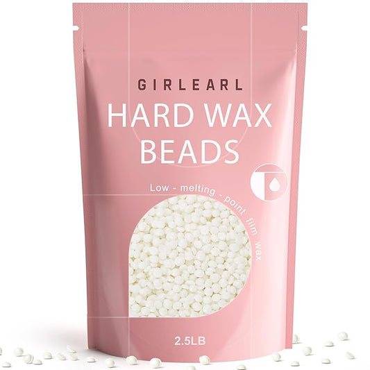 2.5lb Unscented Wax Beads for Hair Removal, Brazilian Bikini Hard Wax for Women Men, Hard Wax beads Perfect for Full Body Legs, Face and Underarms at Home Waxing Beads for Sensitive Skin