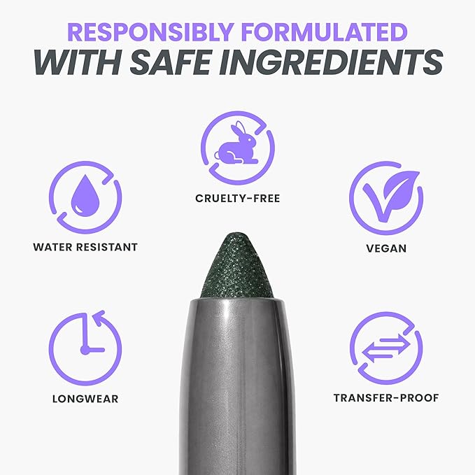 Wonderskin IYKYK Eyeshadow Stick - Longwear Eye Shadow Sticks, Budge-Proof & Waterproof Shimmer Eyeshadow Stick with Built-in Sharpener (Green Smoke)