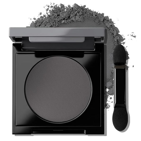 Erinde Grey Single Eyeshadow Makeup with Mirror, High Pigment Matte Eye Shadow, Lightweight Blendable Waterproof Eye Shadow Palette Sombra Para Ojos, A04 Charcoal Grey
