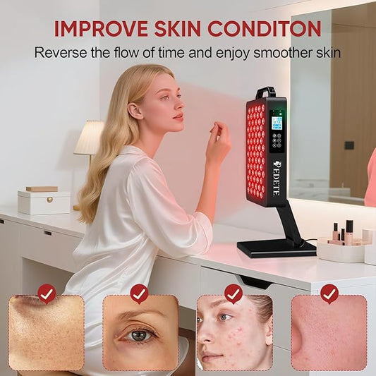 Red Light Therapy for Face and Body, 630nm 660nm 810nm and 850nm Near Infrared Light Therapy Panel, 70 Dual Chip Beads, High Power Light Therapy Device for Skin Care, Sleep, Pain Relief. M70