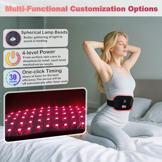 Red Light Therapy Feet Legs,2025 Upgraded 4 Modes for Legs Ankle,Infrared Light Therapy Consisting of 60Dual Wavelength LED,Adjustable Power and Time Controller,12.4 * 6.1IN
