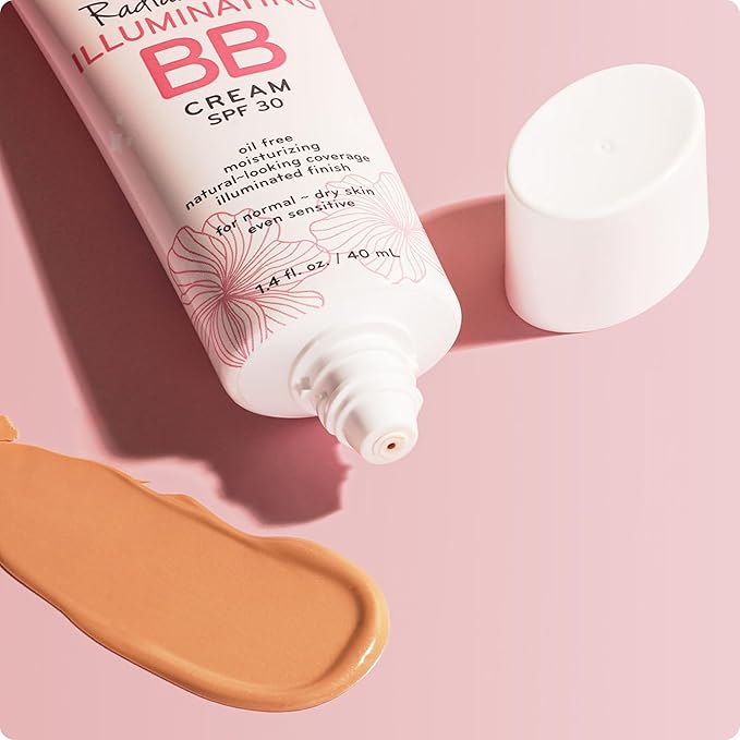 pūrlisse Radiant Glow Illuminating BB Cream with SPF 30 - Glow BB Cream Enriched with Goji & Hawthorn Berry for Dewy Skin - Helps to Improve Skin Texture & Radiance - Light (1.4 oz)