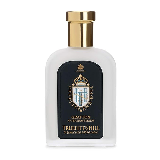 Truefitt & Hill Luxury Aftershave Balm - Grafton - Premium Soothing Moisturizer with Aloe Vera Extract - 3.38 oz.