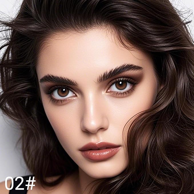 Erinde Waterproof Cream Eyeshadow Stick, Dark Brown Matte Eye Shadow Sticks, Cream to Powder Eyeshadow Crayon, Buildable & Blendable Long-Lasting Eye Shadow Stick, Vegan & Cruelty-Free, 02