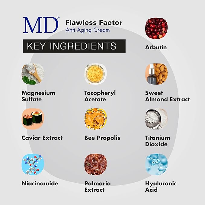 MD Flawless Factor BB Cream – Skin Brightening Anti-Aging Moisturizer with SPF 35 PA++ | 1.76 fl oz (50g) | Buildable Coverage