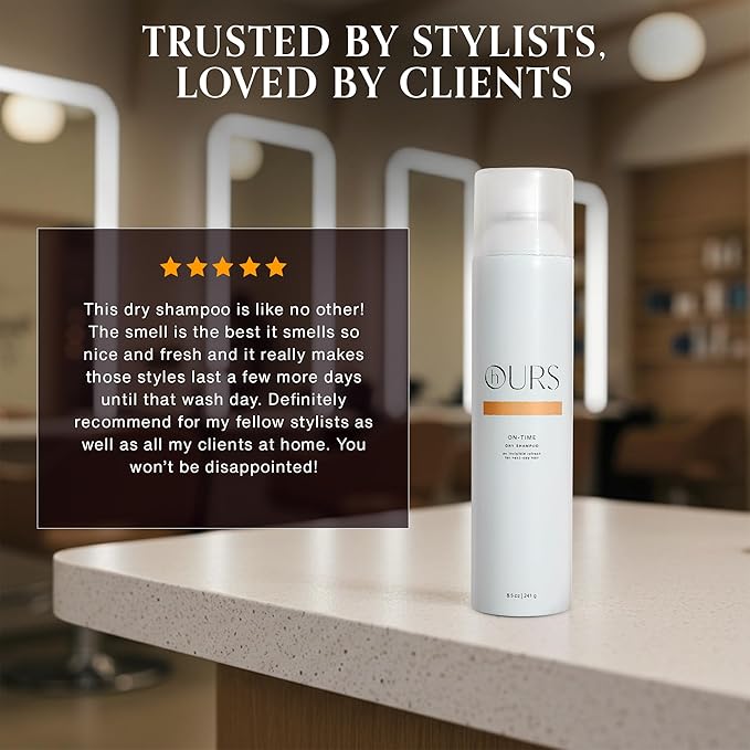 On-Time Dry Shampoo For Women | Professional Full-Size Sulfate, Paraben, & Cruelty Free Spray with Nourishing Formula | Award-Winning Soft Volume Refresh for All Hair Types | 8.5 oz