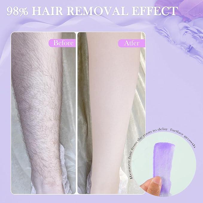 Wax Beads for hair removal- 1lb Hard Wax Professional Beans - Low Termperature Stripless Melting Wax for Body, Leg, Bikini Back, Nose, Upper Lip, Facial, Underarm - Brazilian Painless Waxing