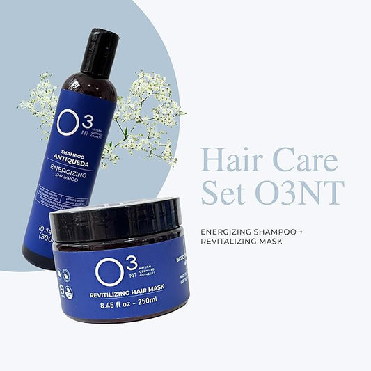 Energizing Shampoo + Revitalizing Mask Kit - High-Performance Natural Treatment - Energizing for Scalp and Fragile Thinning Hair - 10.14 Fl Oz Mask 7.05Fl Oz