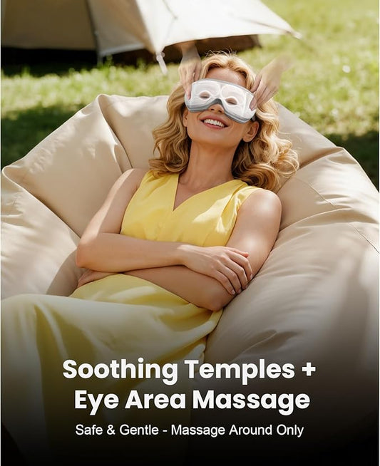 BOB AND BRAD Eye Massager, EyeOasis 2 Plus Eye Mask for Migraines with Remote, Heat, Compression, Smart Face Massager for Dry Eyes Relief, FSA Eligible/HSA Eligible Birthday Gifts for Women Men Mom