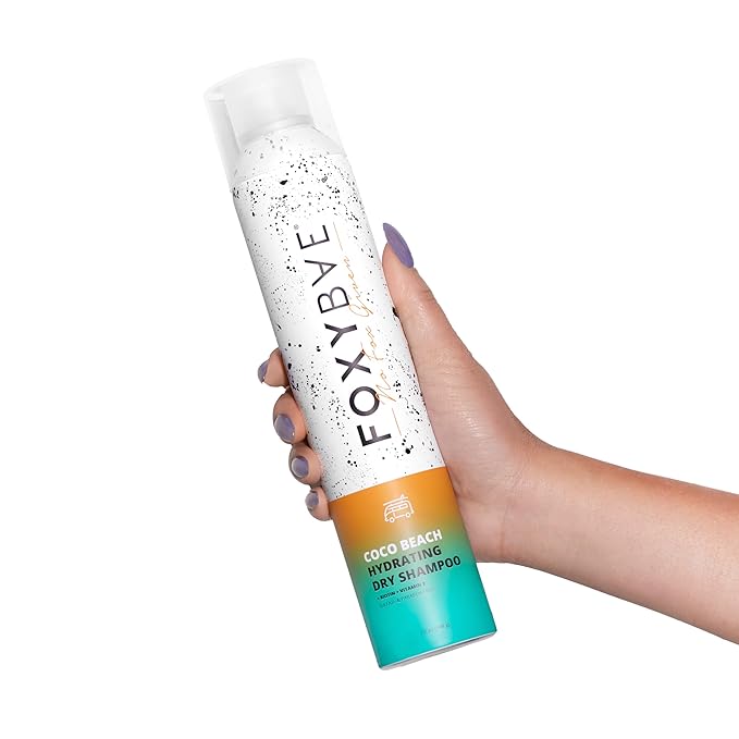 FoxyBae Dry Shampoo Spray for Women - All Hair Types - with Biotin, Vitamin E - Adds Texture, Volume; Absorbs Oil - Coco Beach - Sulfate & Paraben-Free - Beachy-Coconut Scented - Waterless - 7 Fl Oz
