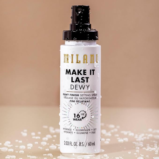 Milani Setting Spray + Primer, Make It Last Dewy - Dewy Finish Moisturizing Formula for Glow on the Go, Setting Spray for Makeup and Face Primer, Prime + Set + Hydrate, 2.03 Fl. Oz