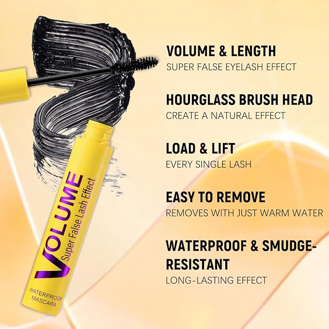 Bubble Mascara, Well-Defined Lashes And Enhances The Natural Look, Waterproof, Smudge-Proof, Waterproofcan Be Layered To Boost Curl (2PCS)