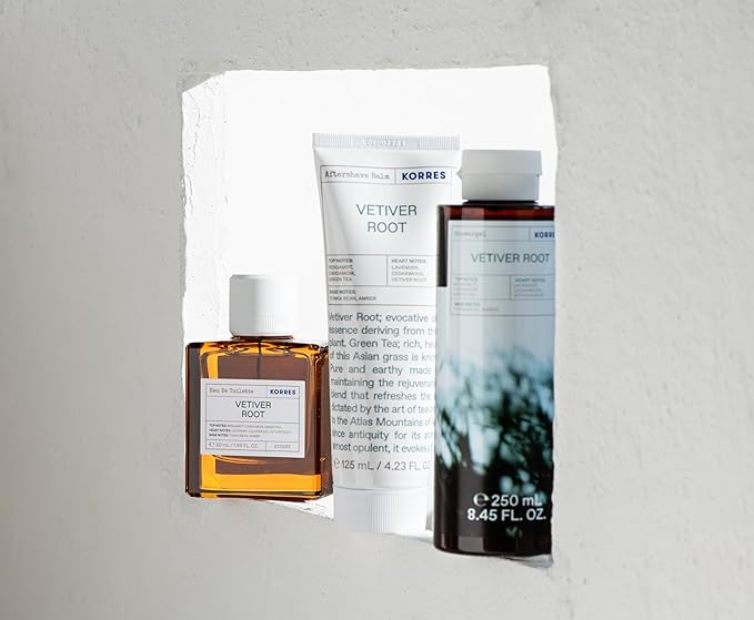 KORRES Eau De Toilette, Vetiver Root Fragrance Spray, Unisex Perfume With Aromatic Vetiver, Green Tea Accents And Cedarwood, Earthy And Warm Woody Scent For Women And Men, 1.69 Fl Oz