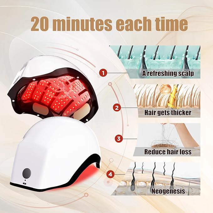 Red Light Therapy for Hair Growth Device - FDA Cleared Hair Loss Treatment - Laser Cap for Hair Regrowth - Hair Thinning & Alopecia Treatment for Men & Women